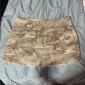 BeBop Green Camouflage Cargo Skirt